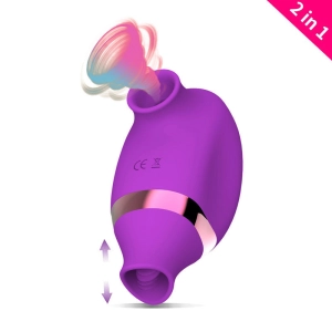 2 in 1 Licking & Vibrating Nipples Clitoral Vibrator