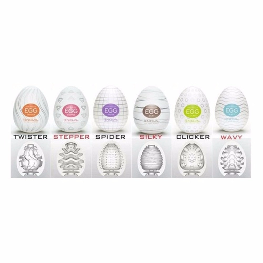 6Pcs TENGA Egg Male Masturbator Realistic Vagina Big Pussy Dick Massager Masturbation Toy