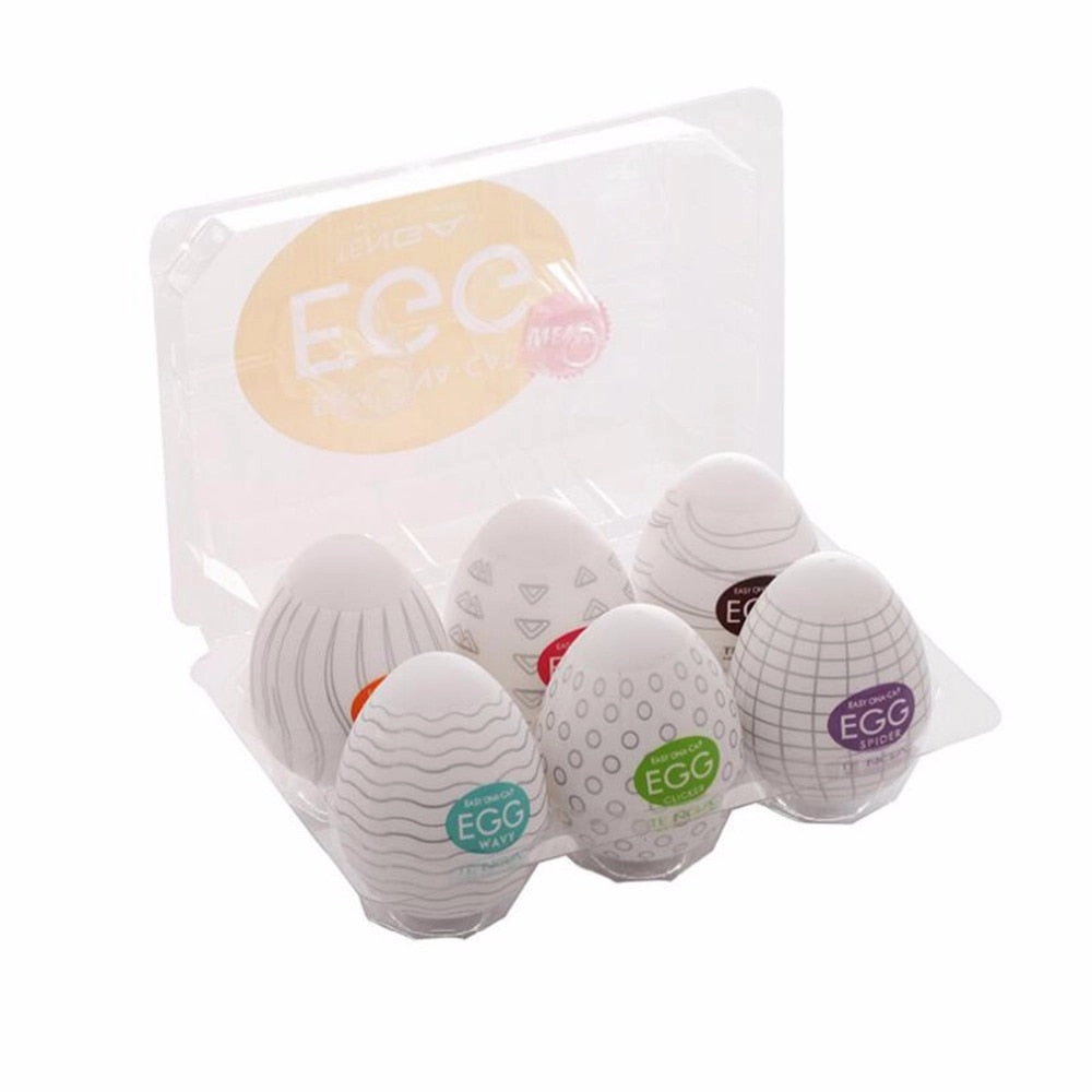 6Pcs TENGA Egg Male Masturbator Realistic Vagina Big Pussy Dick Massager Masturbation Toy