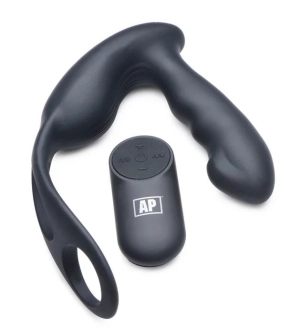 Alpha-Pro 7X P-Strap Milker Vibrating Prostate Stimulator With Cock & Ball Harnesss