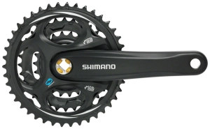 Altus FC-M311 Crankset - 170mm 7/8-Speed 48/38/28t Riveted Square Taper JIS Spindle Interface BLK