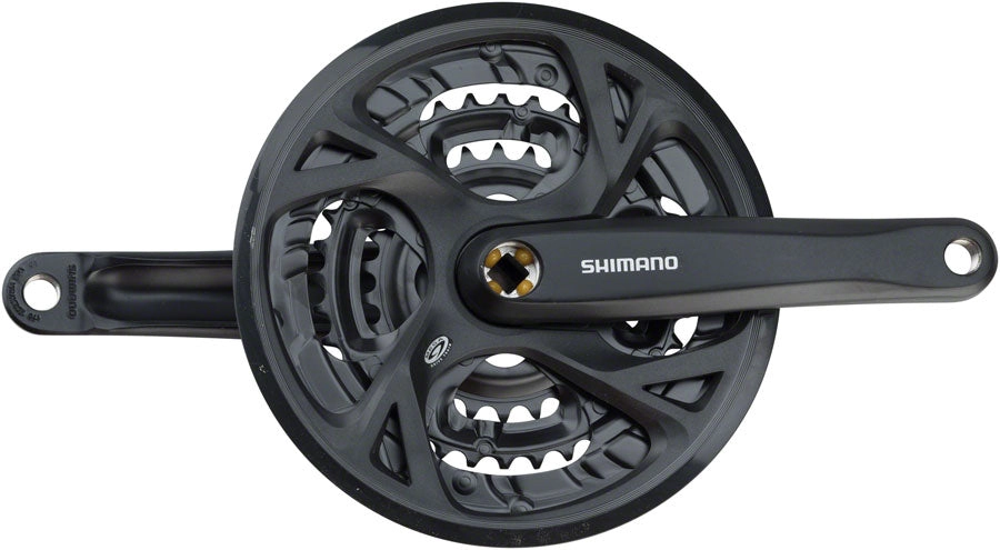 Altus FC-M371 Crankset - 170mm 9-Speed 48/36/26t Riveted Square Taper JIS Spindle Interface BLK