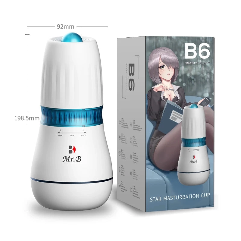 Auto Male Masturbator Cup Automatic Rotation Heating Pocket Cup