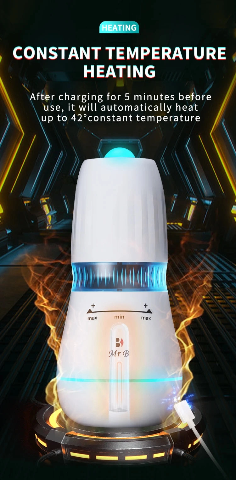 Auto Male Masturbator Cup Automatic Rotation Heating Pocket Cup