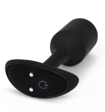 b-Vibe Small Silicone Vibrating Snug Plug 2 - Black