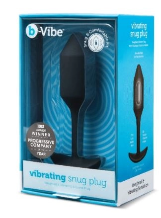 b-Vibe Small Silicone Vibrating Snug Plug 2 - Black