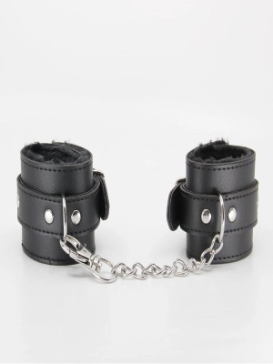 Berlin Baby Faux Fur Hand Cuffs Black