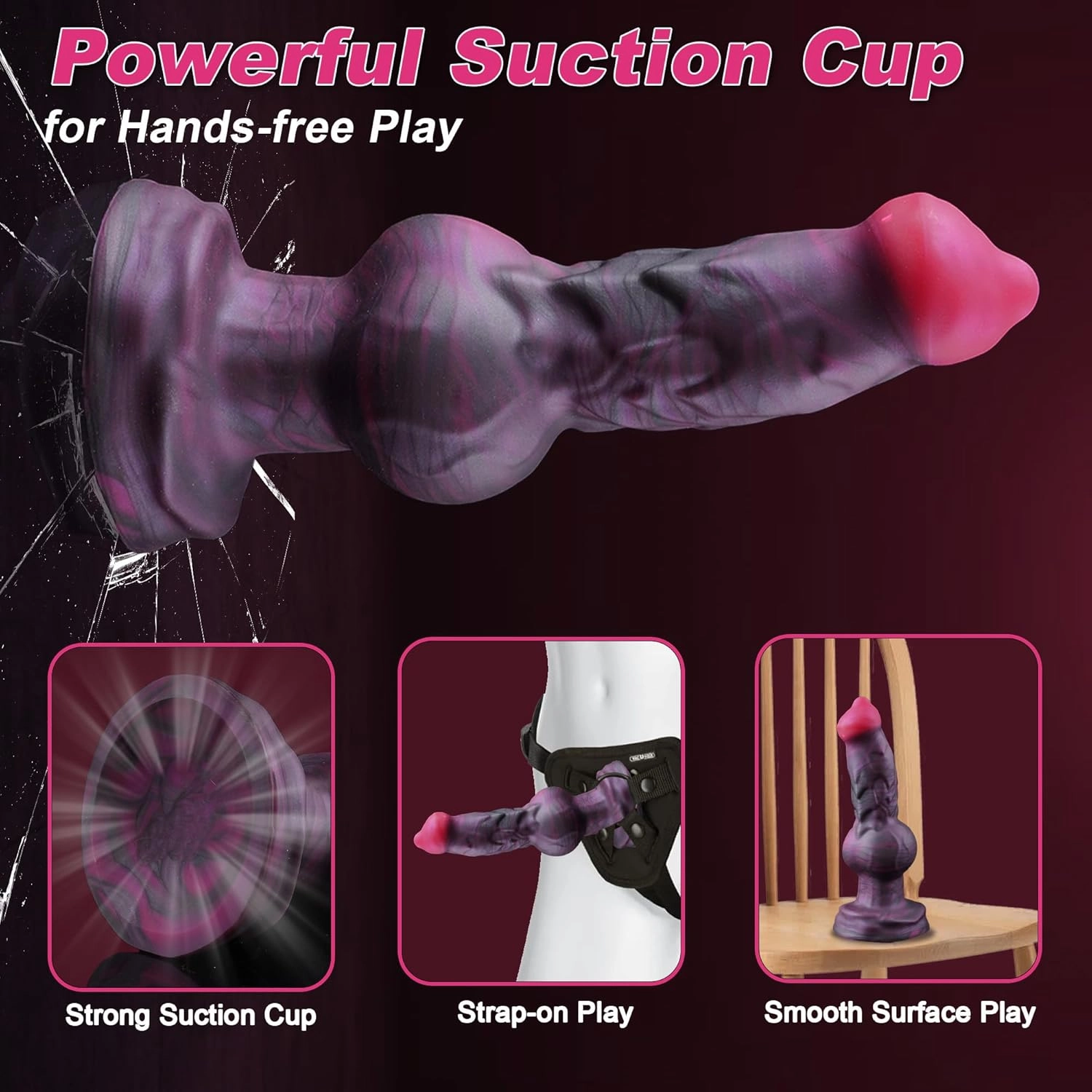 Billy 9.45 Knotted Dog Dildo Monster Dildo with Strong Suction Cup-Laphwing