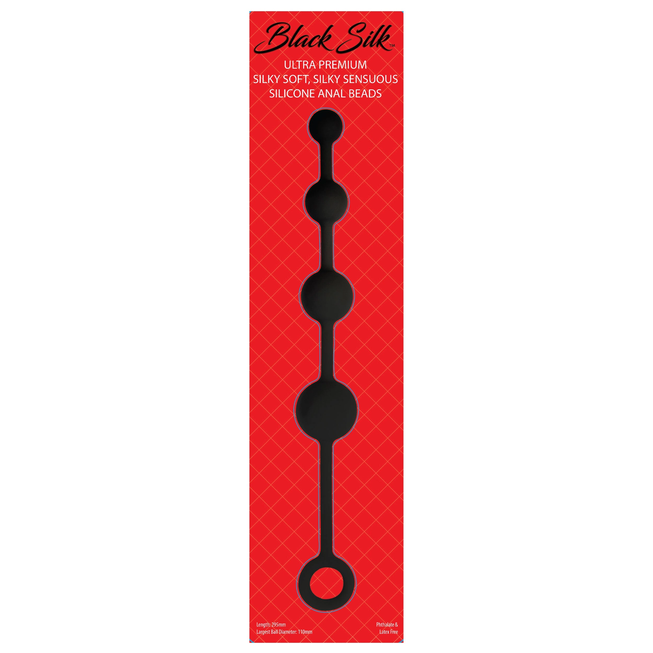 Black Silk Anal Beads