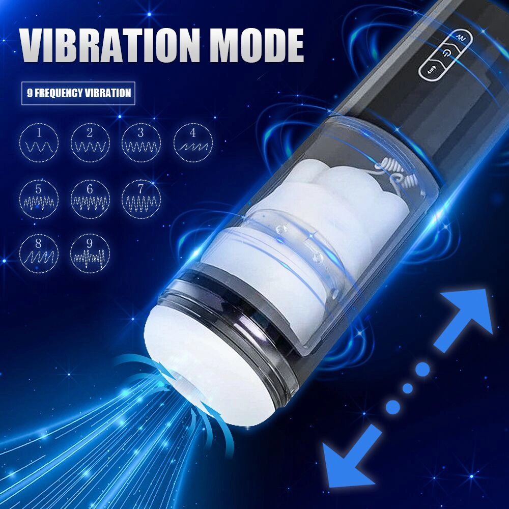 Blowjob Sucking Masturbation Cup Automatic Masturbator for Men Vibrating Thrusting Real Vaginal Sex Toy