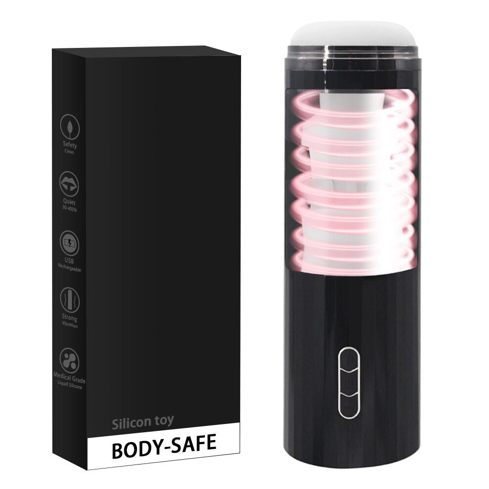Blowjob Sucking Masturbation Cup Automatic Masturbator for Men Vibrating Thrusting Real Vaginal Sex Toy