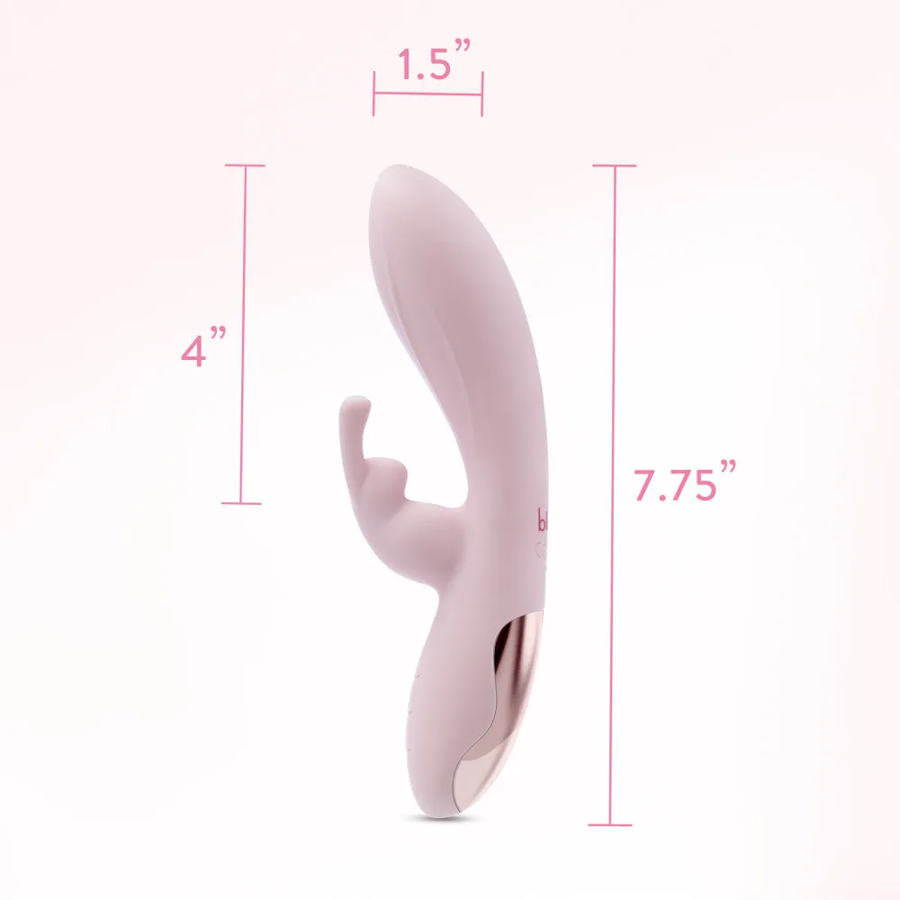 Blush | Morgan 7.75 Inch G Spot Clitoral Dual Stimulation Silicone Rabbit Vibrator With 10 RumboTech™ Vibrations - Pink