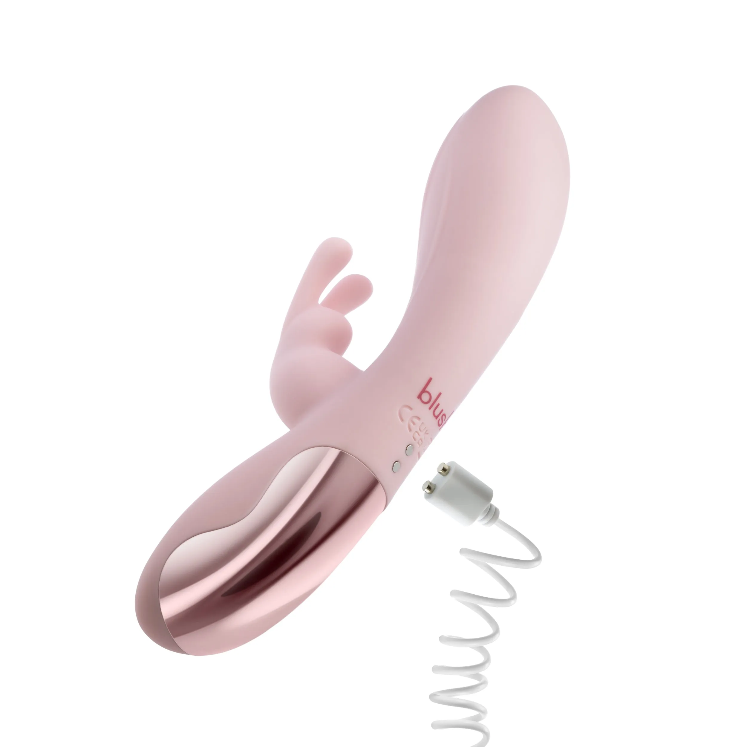 Blush | Morgan 7.75 Inch G Spot Clitoral Dual Stimulation Silicone Rabbit Vibrator With 10 RumboTech™ Vibrations - Pink