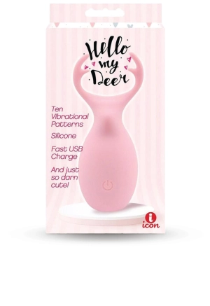 Buzzy Buddy Hello My Deer Rechargeable Silicone Clitoral Stimulator - Pink
