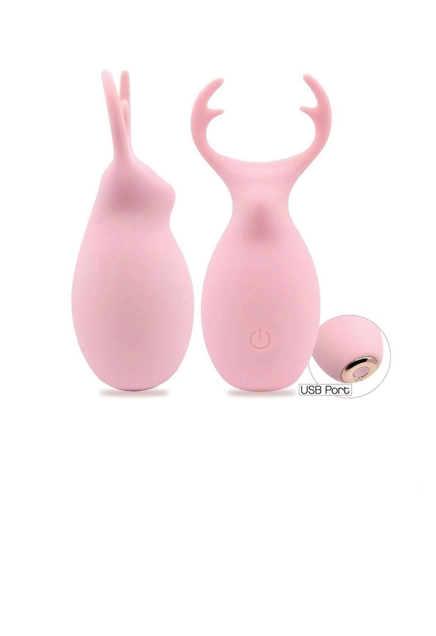 Buzzy Buddy Hello My Deer Rechargeable Silicone Clitoral Stimulator - Pink