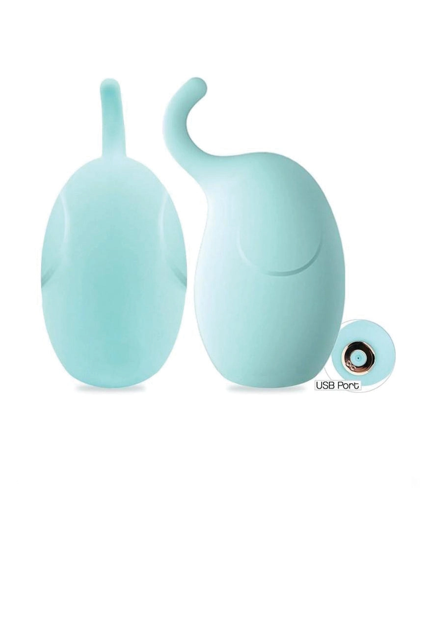 Buzzy Buddy Hunk with a Trunk Rechargeable Silicone Clitoral Stimulator - Aqua