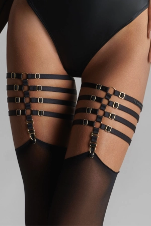 Chambre Noire Leg Garters Black