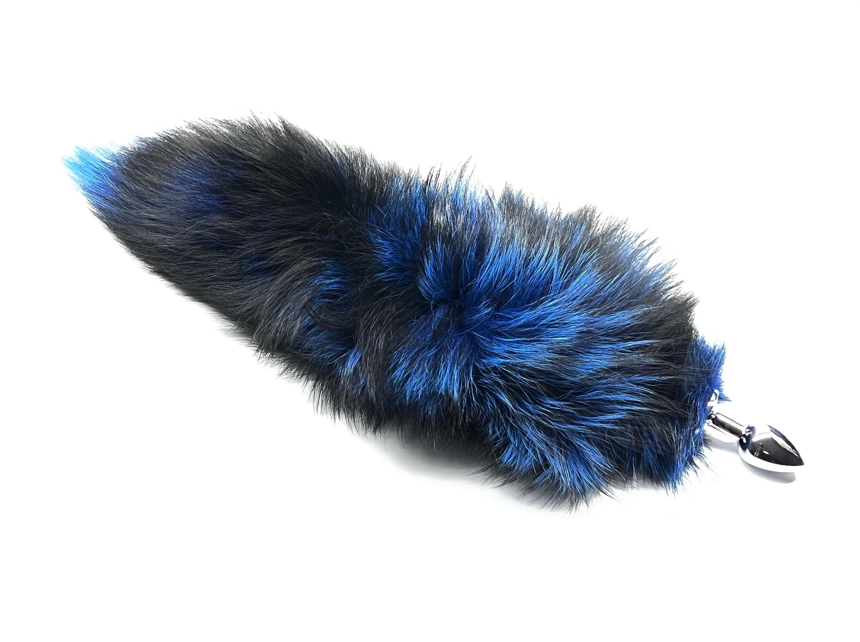 Cobalt Fox Tail Butt Plug