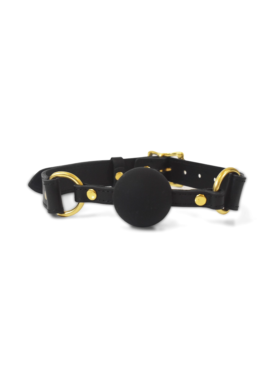 Coco de Mer Black Leather Ball Gag