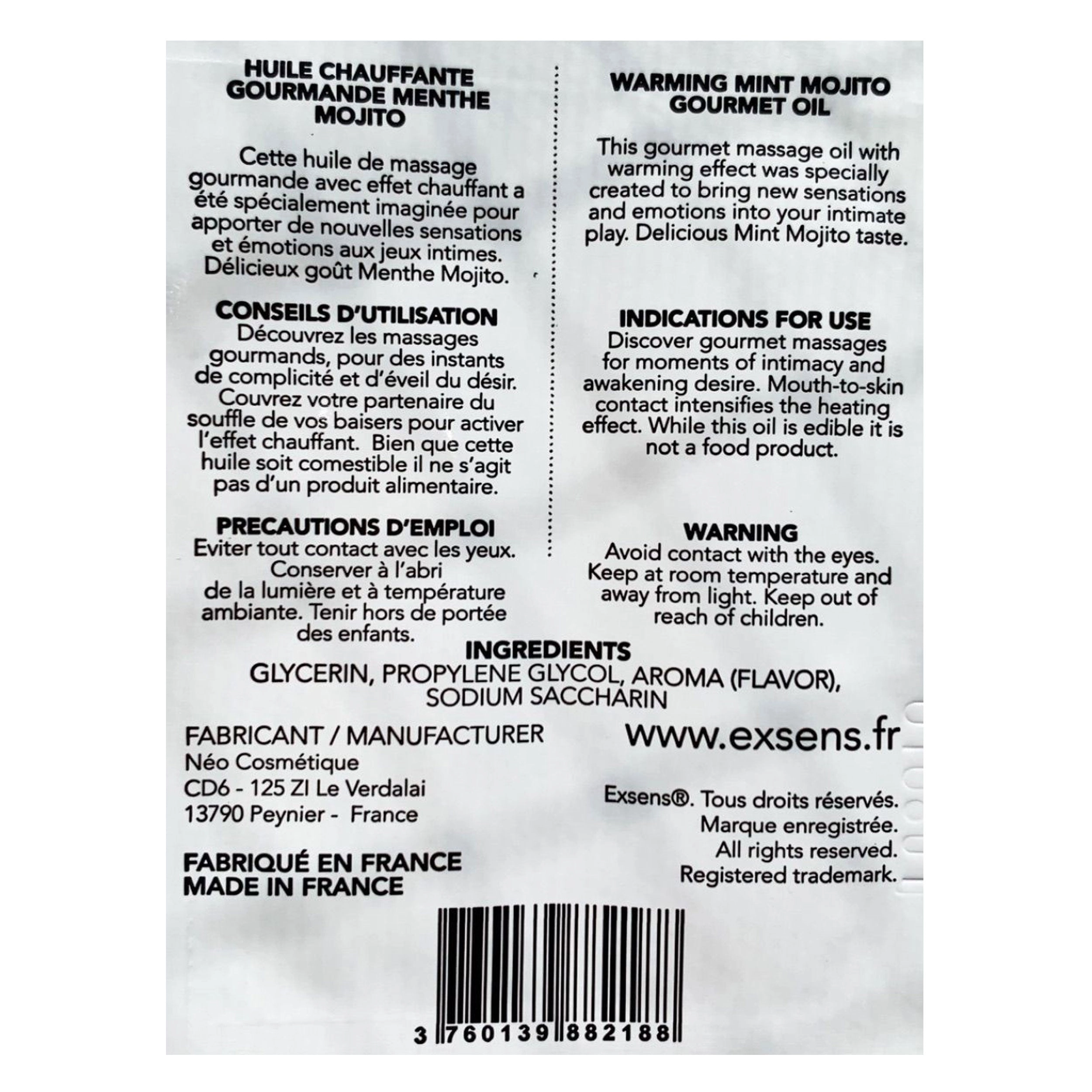 Coconut Intimate Massage Oils Foil