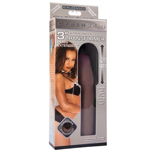 CyberSkin 3 inch Transformer Penis Extension Dark