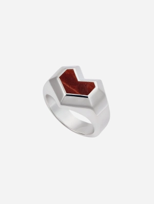 Daryl Sterling Silver Ring | Red Tiger Eye