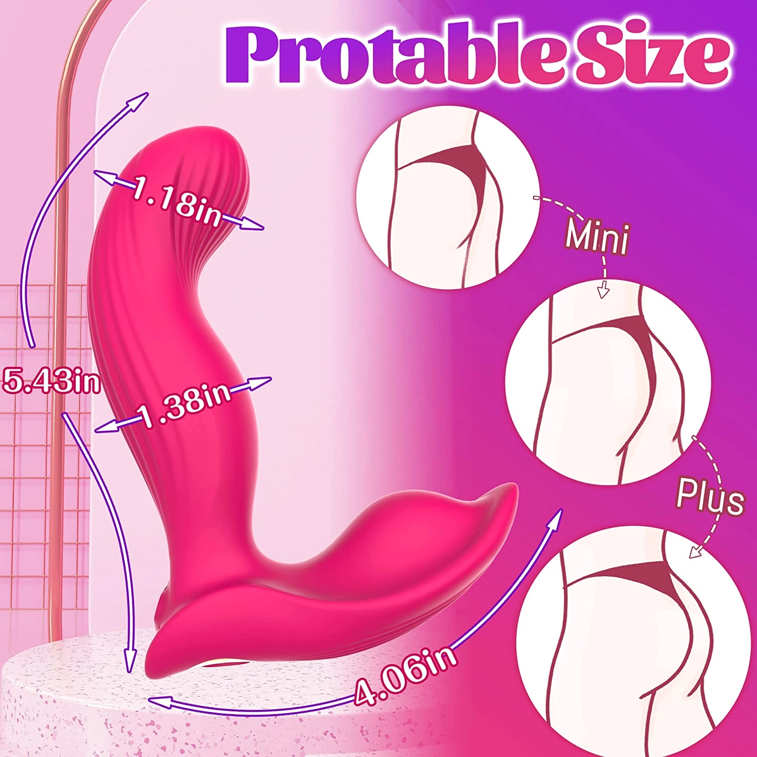 Debby Wearable G-Spot Clitoral Vibrator With 10 Wiggling & 10 Dual-Vibration Modes - Laphwing