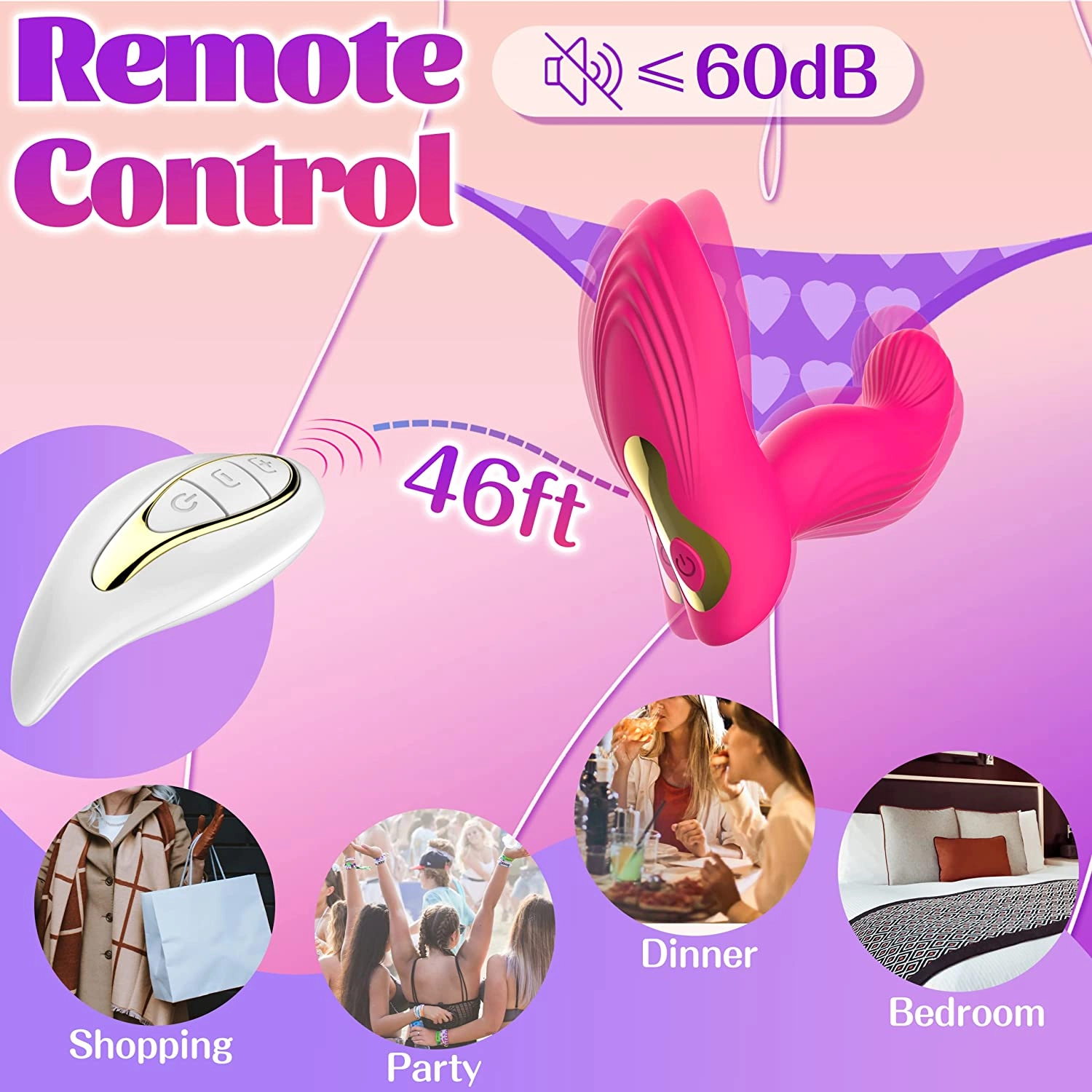 Debby Wearable G-Spot Clitoral Vibrator With 10 Wiggling & 10 Dual-Vibration Modes - Laphwing