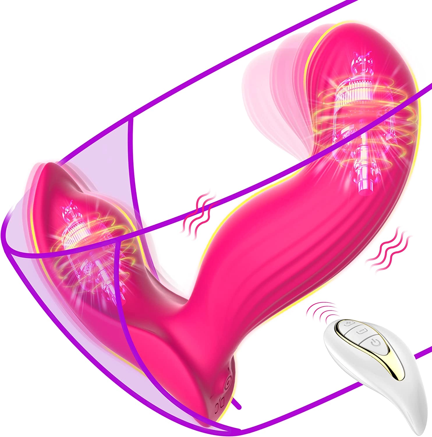 Debby Wearable G-Spot Clitoral Vibrator With 10 Wiggling & 10 Dual-Vibration Modes - Laphwing