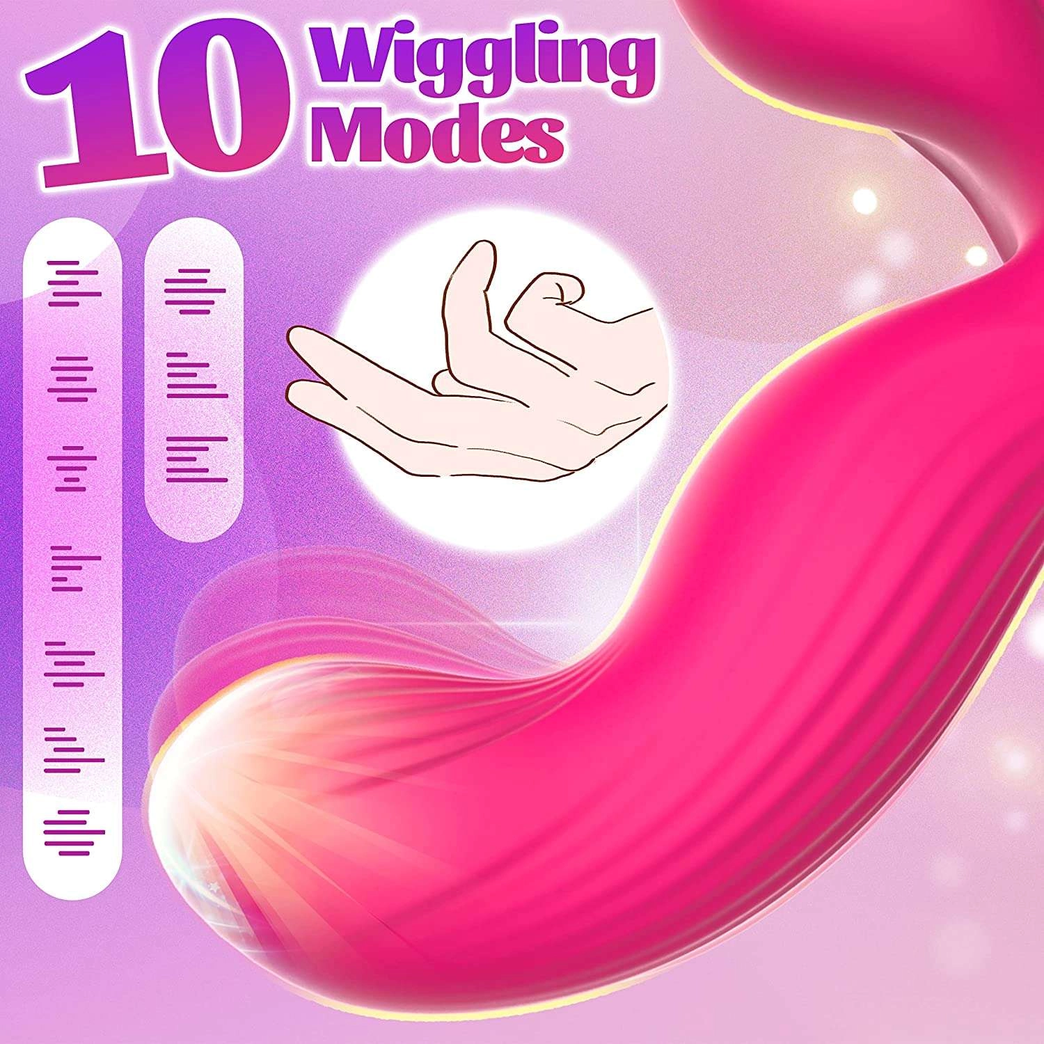 Debby Wearable G-Spot Clitoral Vibrator With 10 Wiggling & 10 Dual-Vibration Modes - Laphwing