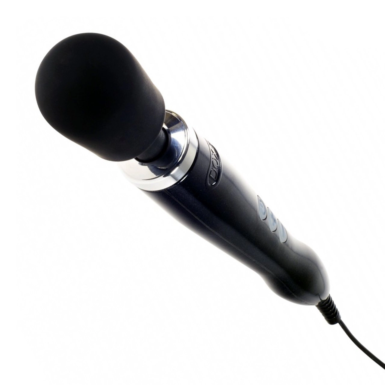 Doxy Die Cast Black Plug-In Vibrating Wand Massager