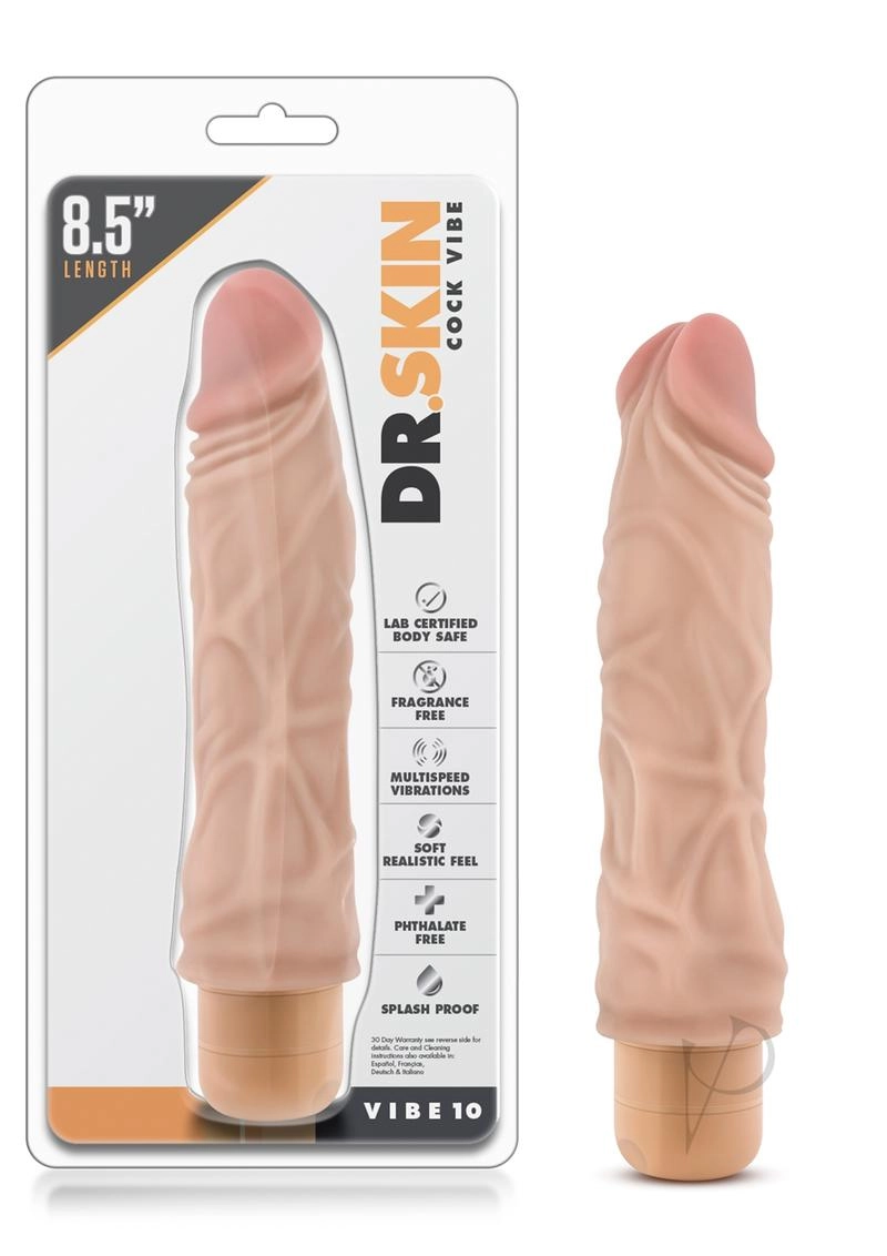 Dr. Skin Cock Vibe 10 Vibrating Dildo