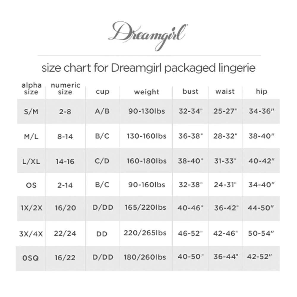 Dreamgirl Lingerie Mesh and Lace Chemise and G-string Set Red 12702
