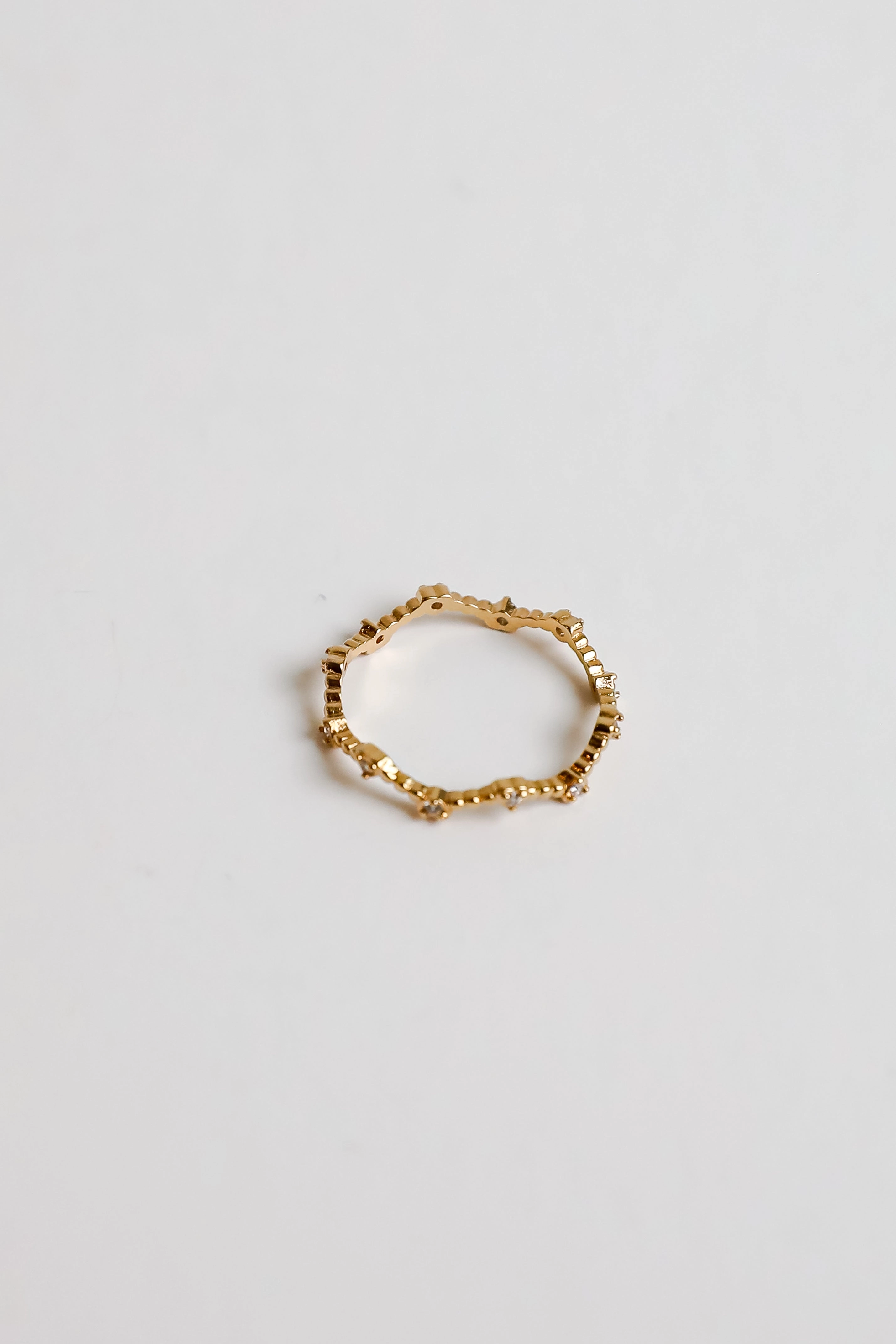 Everleigh Gold Rhinestone Heart Ring