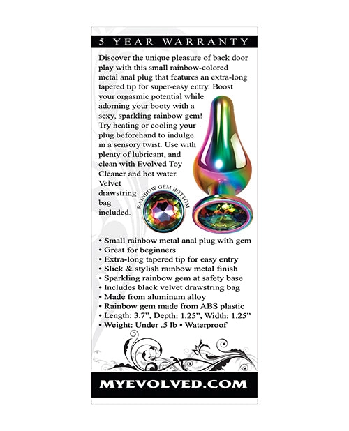 Evolved Rainbow Metal Plug Small, Med, Large