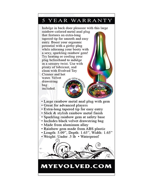 Evolved Rainbow Metal Plug Small, Med, Large