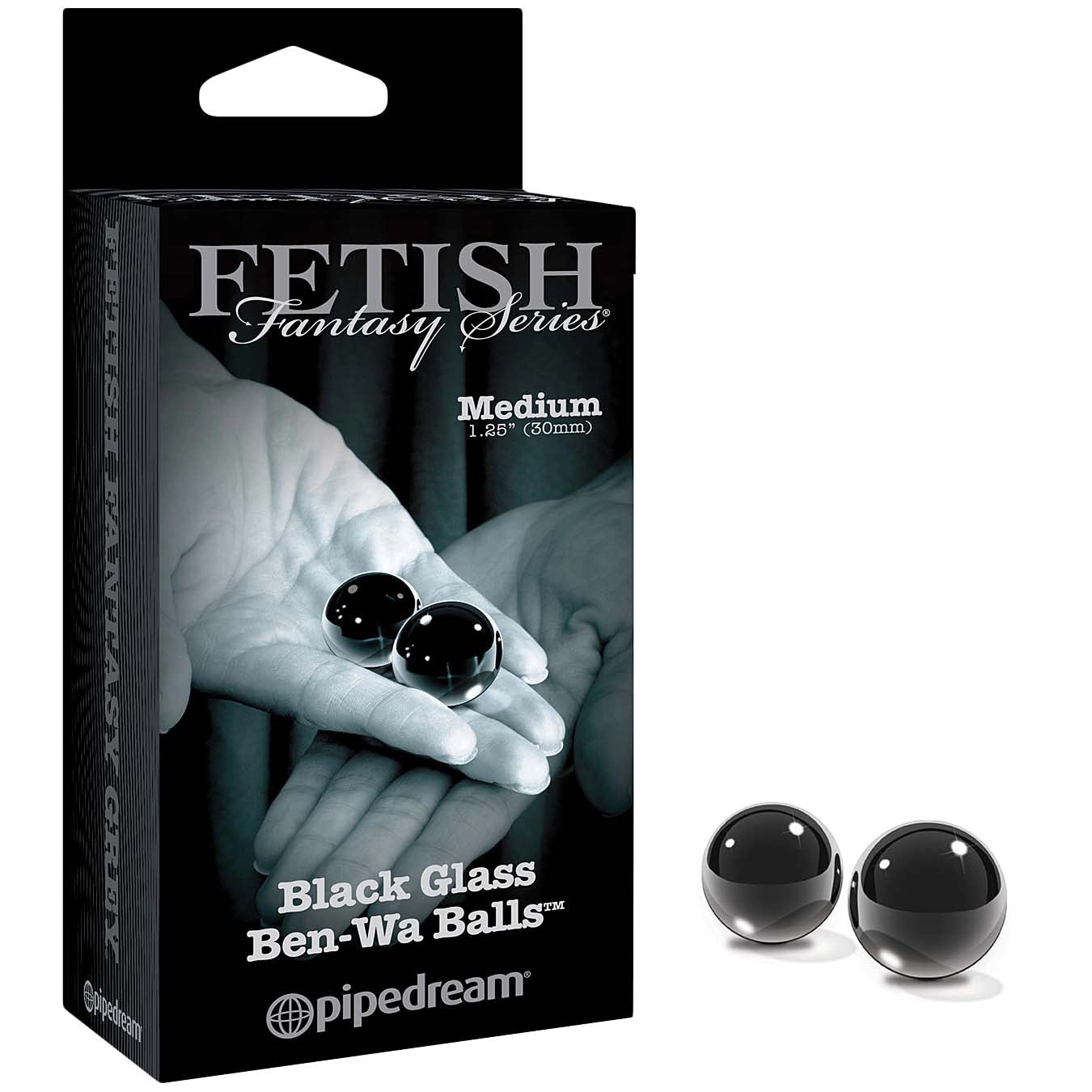 Fetish Fantasy Series Limited Edition Medium Black Glass Ben-Wa Balls