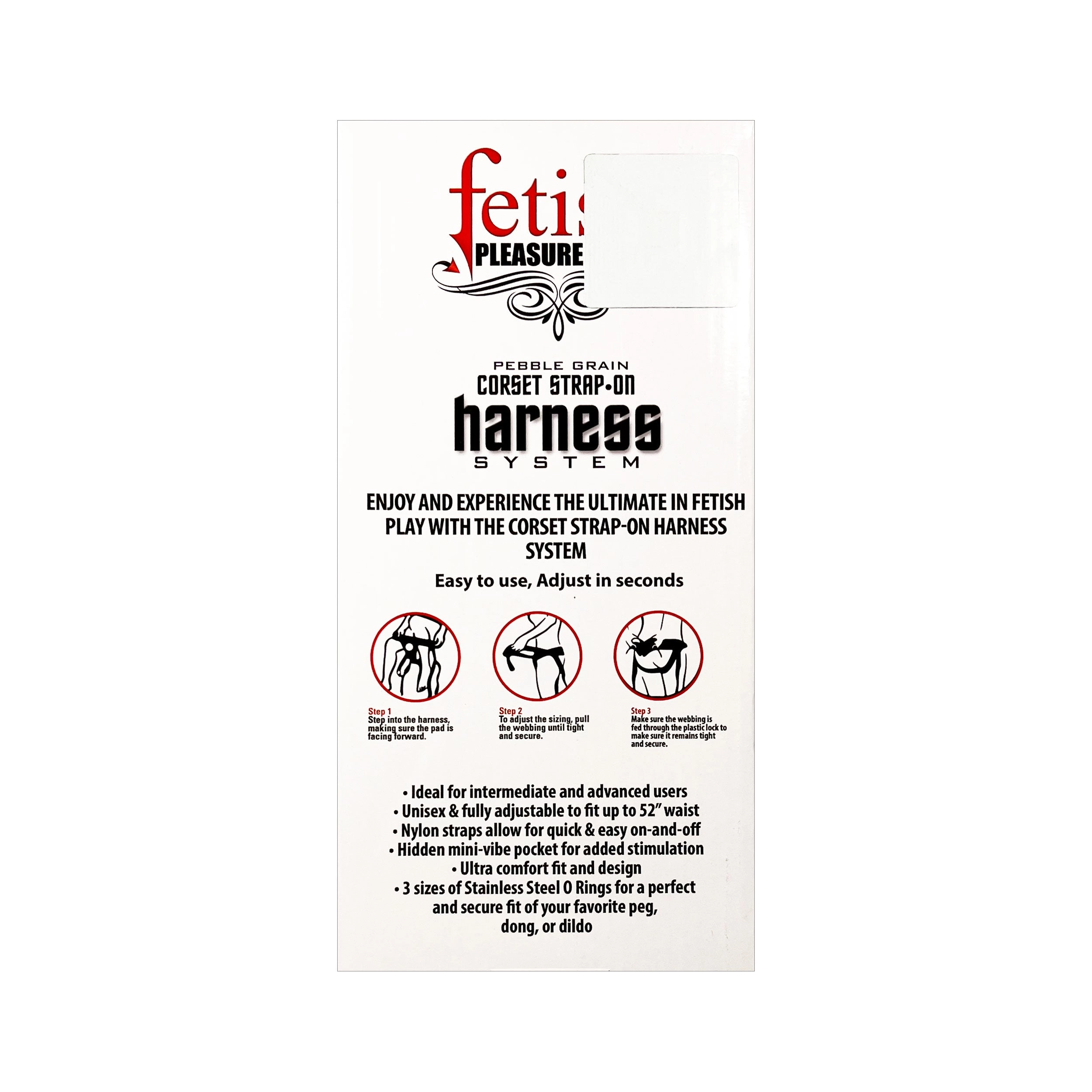 Fetish Pleasure Play Corset Strap-On Harness