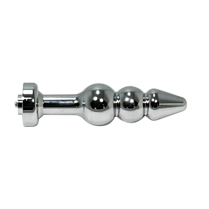 FETISH PLEASURE PLAY ELECTRO SHOCK METAL TAPERED BULB ANAL PLUG