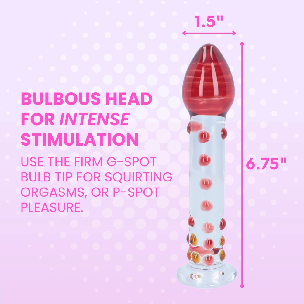 FREE Luxury Nubby Glass Dildo | G-spot or P-spot Play - Make Yourself Squirt!