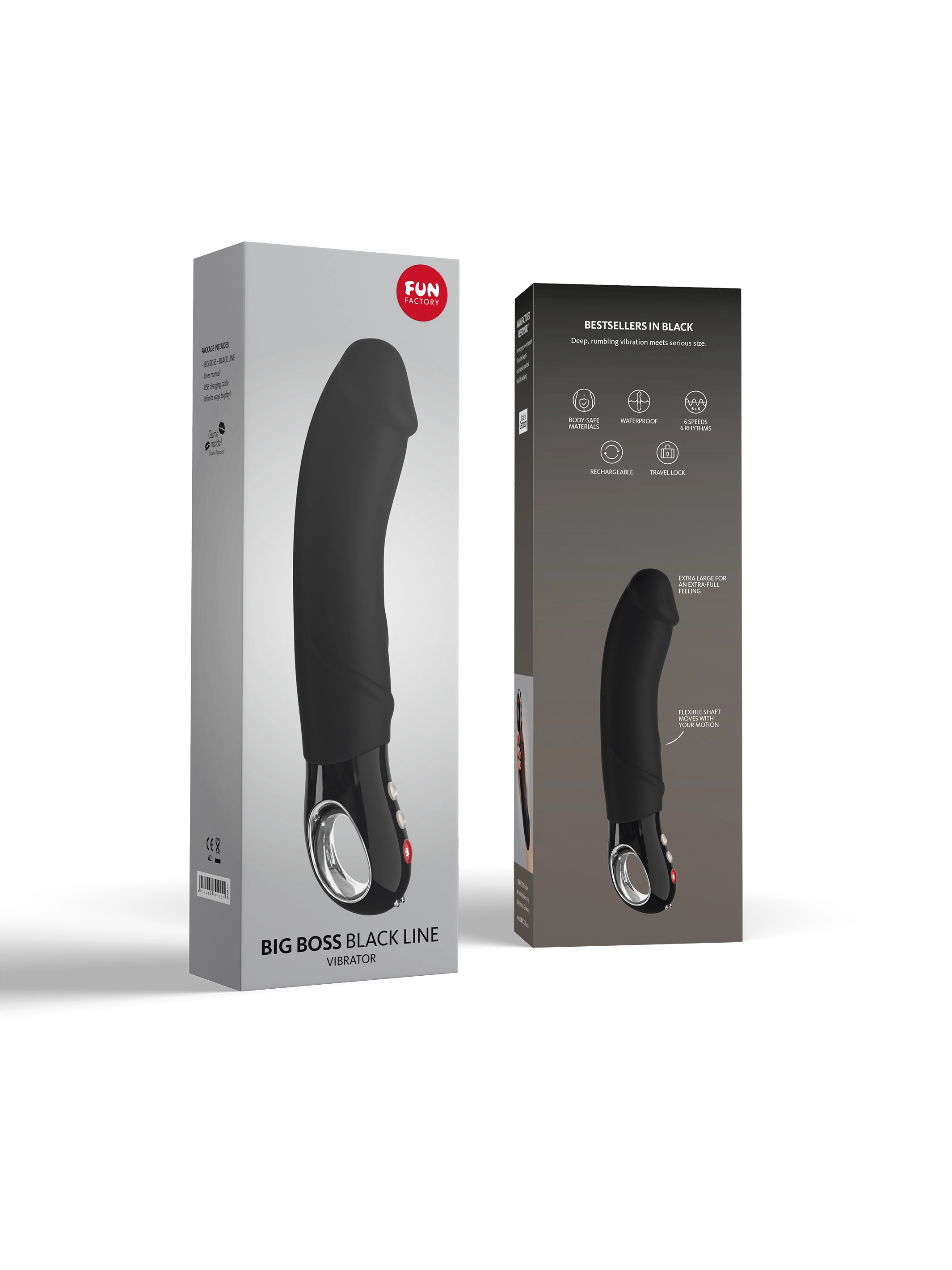 Fun Factory BIG BOSS G-Spot Dildo Vibrator with free toy bag!