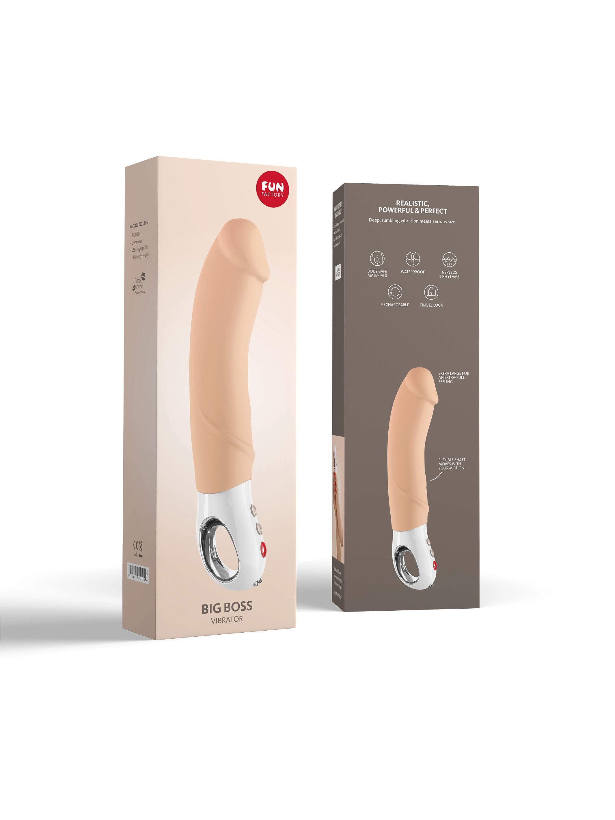 Fun Factory BIG BOSS G-Spot Dildo Vibrator with free toy bag!
