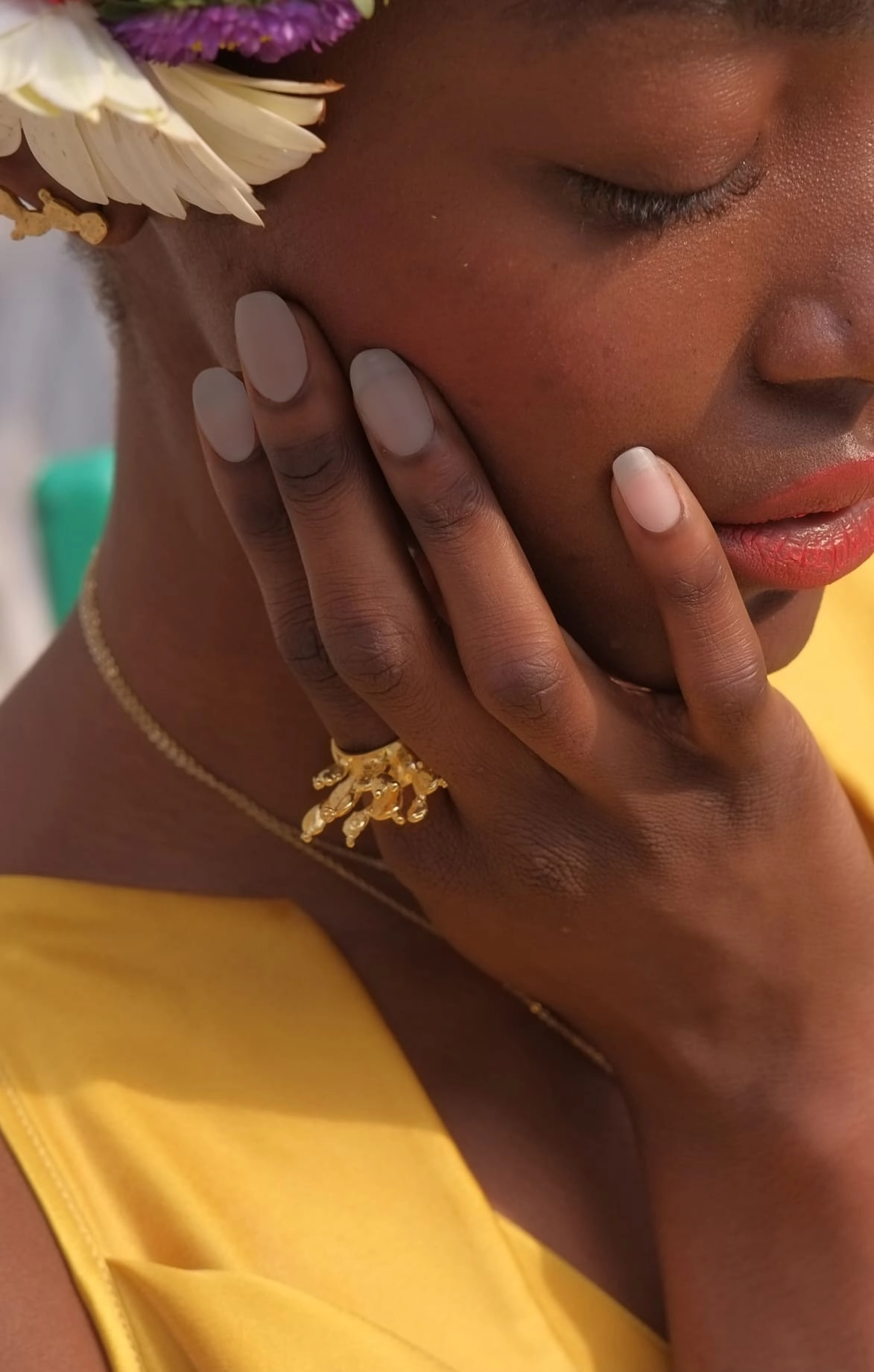 Gold 3D Cactus Ring