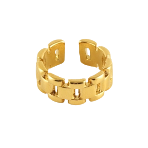 Gold three-link Open Ring (Final Sale)