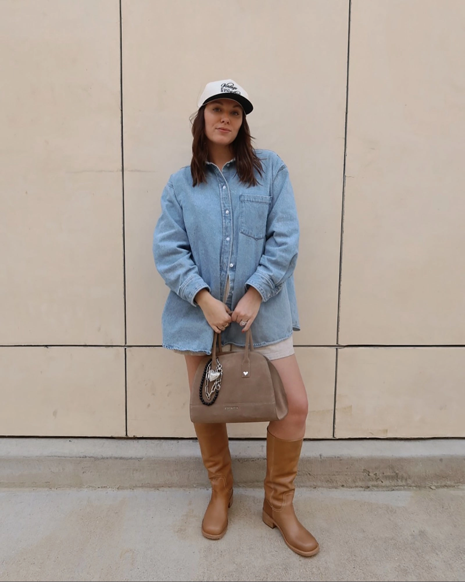 HADLEE BAG TAUPE SUEDE