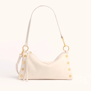 Hammitt Kyle Leather Shoulder Handbag Calla Lily White/Brushed Gold