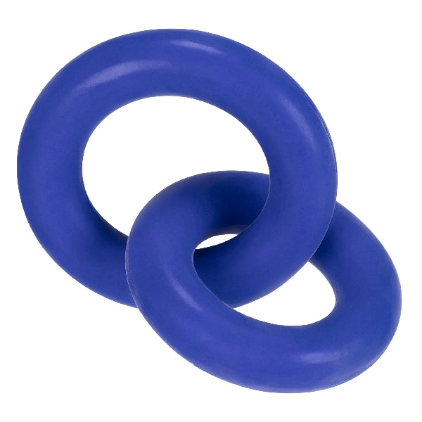 Hunkyjunk  - DUO Linked Cock/Ball rings - Cobalt (Blue)