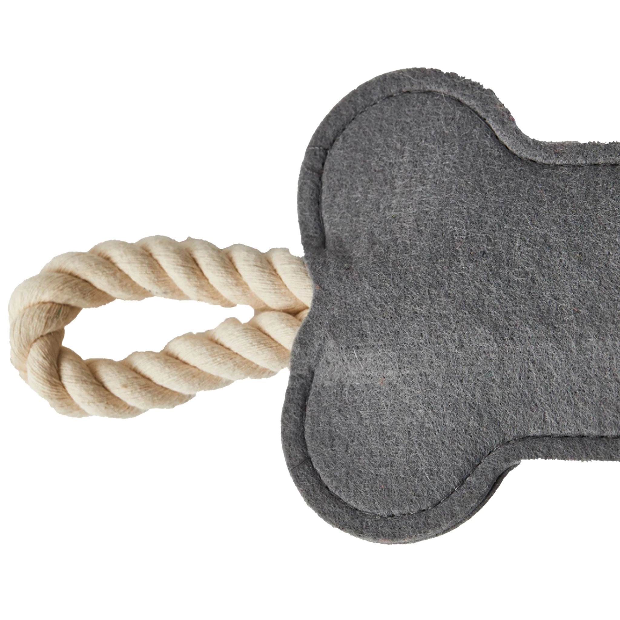 Jax & Bones Hitch & Bone Rope Dog Toy - Black