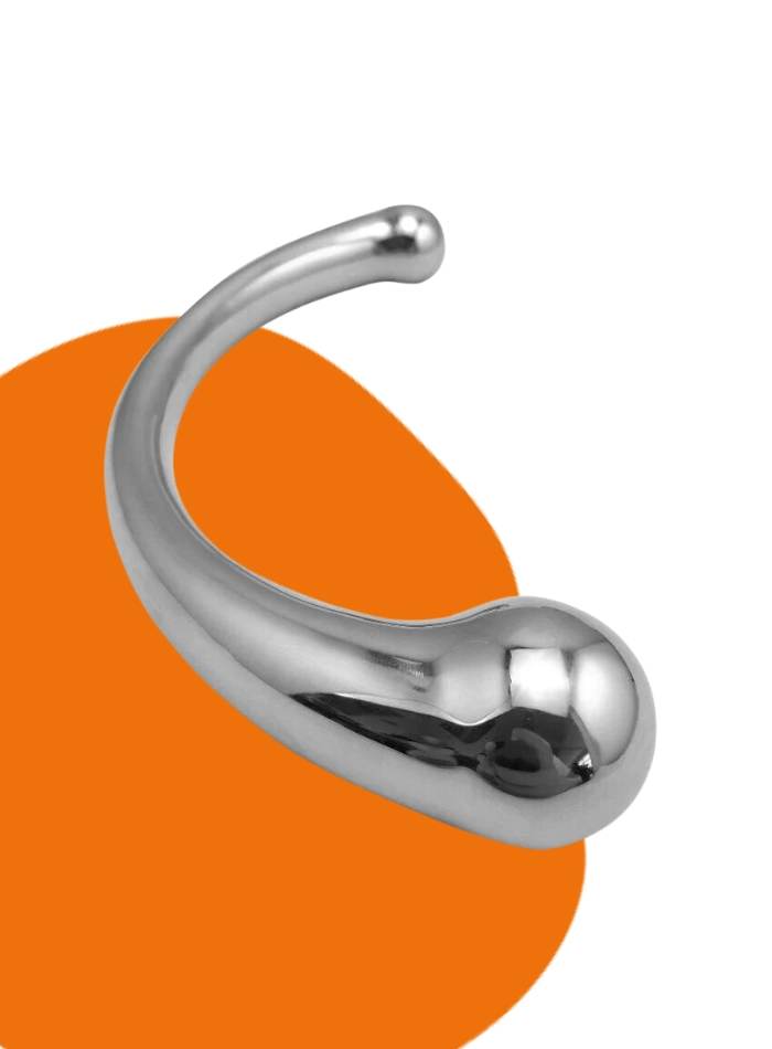 JOYGASMS Pure Solid Stainless Steel G Spot and P Spot Wand 11 inch Curved Double Ended Dildo