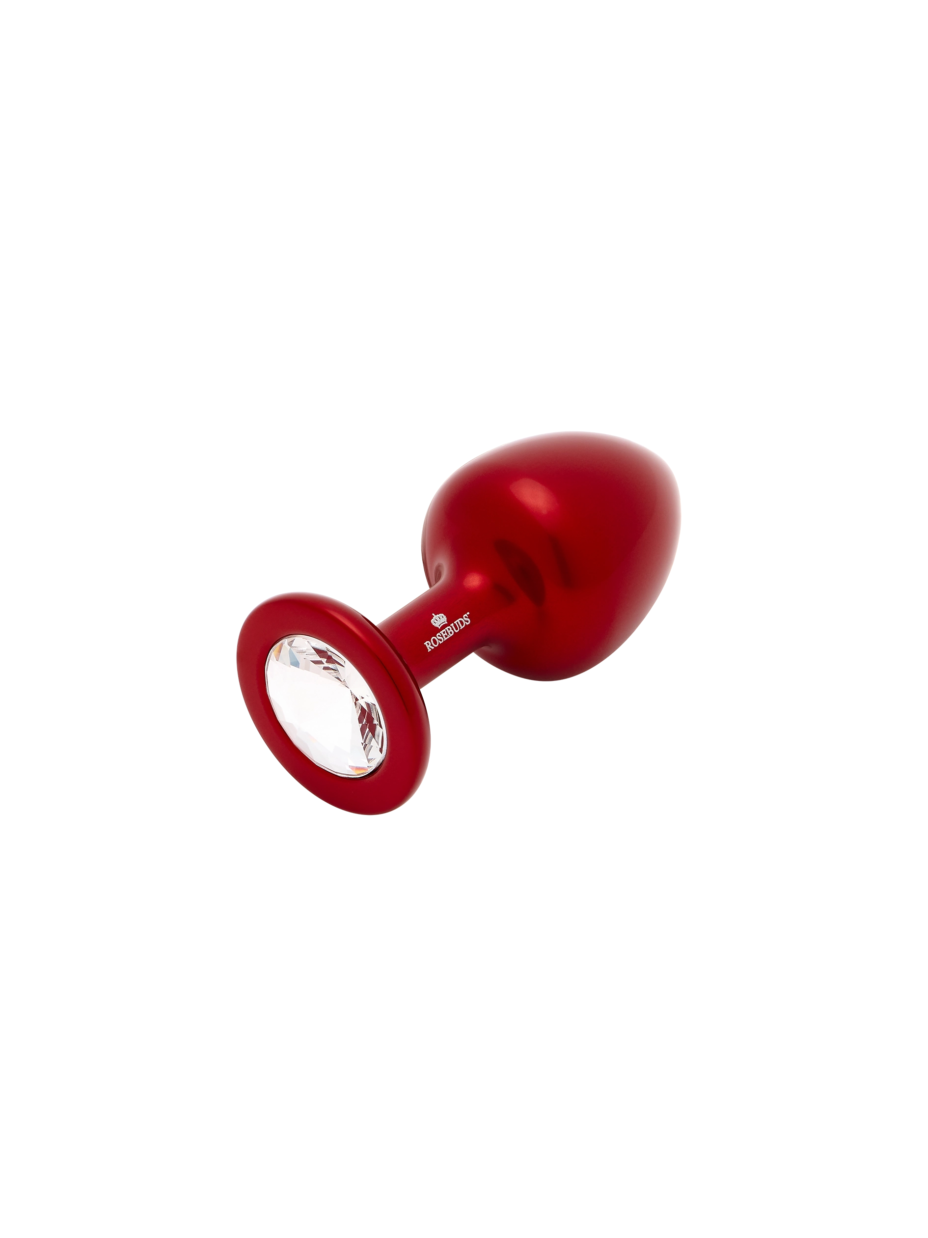 Julian Snelling Small Red Aluminium Butt Plug with Clear Stone